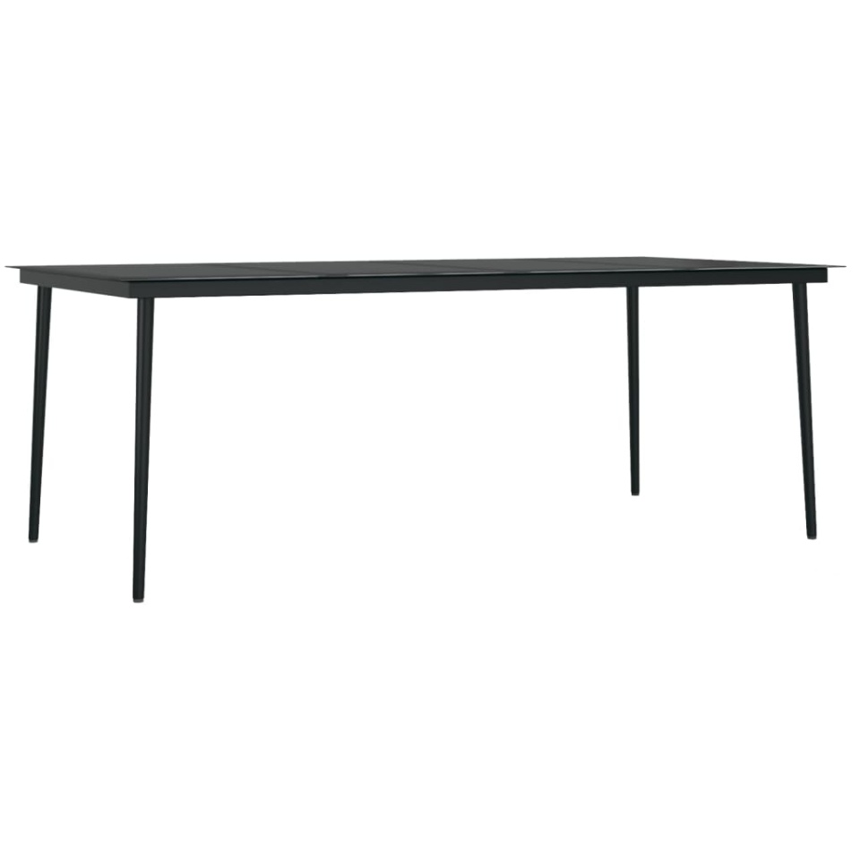 Set de servit masa pentru grădină, 7 piese, negru - 4 | YEO