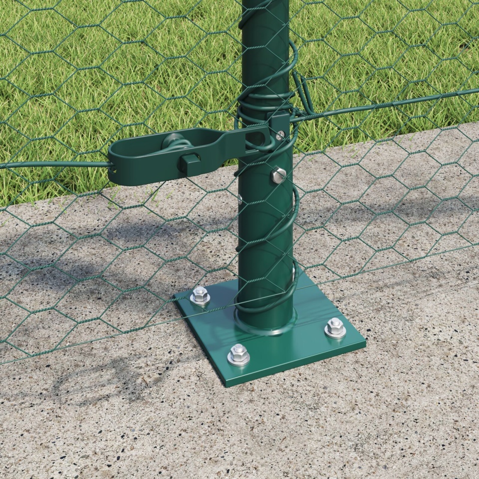 Set Gard Set 2 Verde Închis Oțel Galvanizat 25 x 1 m Durable - 3 | YEO