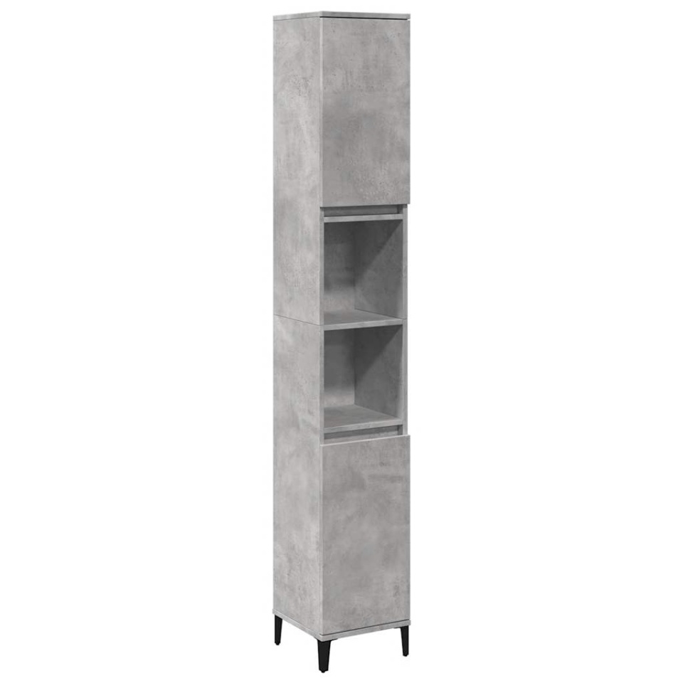 Set mobilier de baie, 3 piese, gri beton, lemn compozit - 3 | YEO
