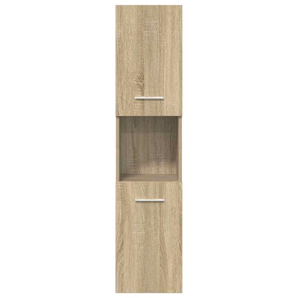 Set mobilier de baie, 5 piese, stejar sonoma, lemn prelucrat - 3 | YEO