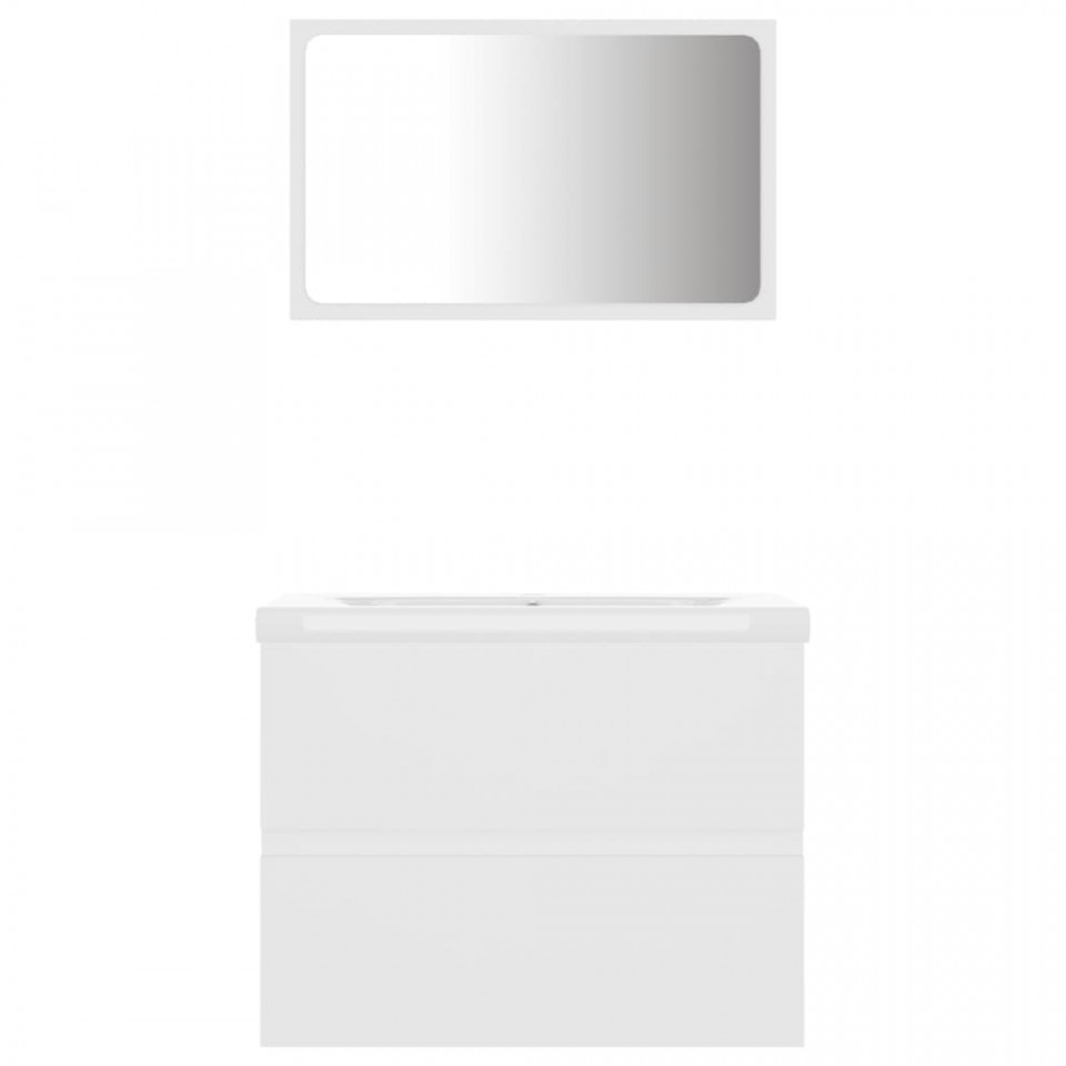 Set mobilier de baie, alb, lemn prelucrat - 3 | YEO