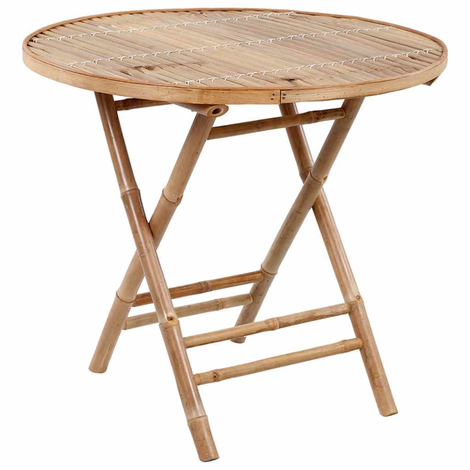 Set mobilier de exterior pliabil, cu perne, 5 piese, bambus - 1 | YEO