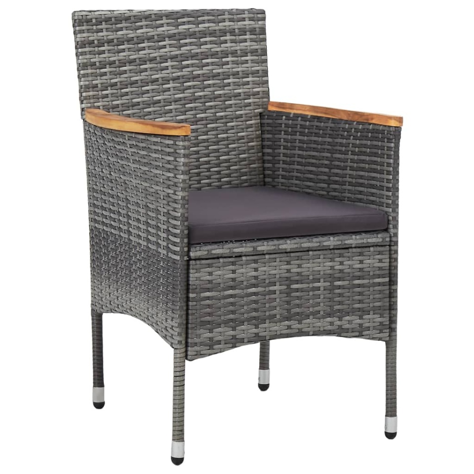 Set mobilier de grădină, 11 piese, gri, poliratan - 2 | YEO