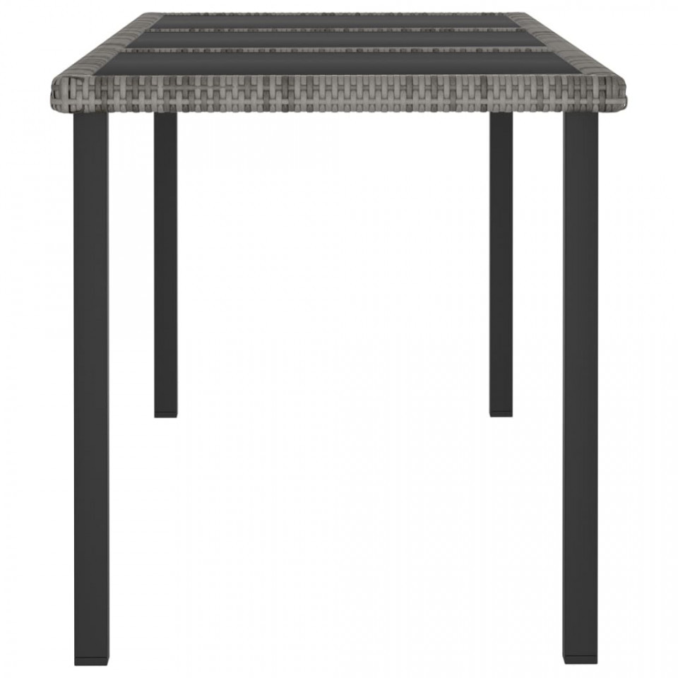 Set mobilier de grădină, 7 piese, gri, poliratan - 3 | YEO