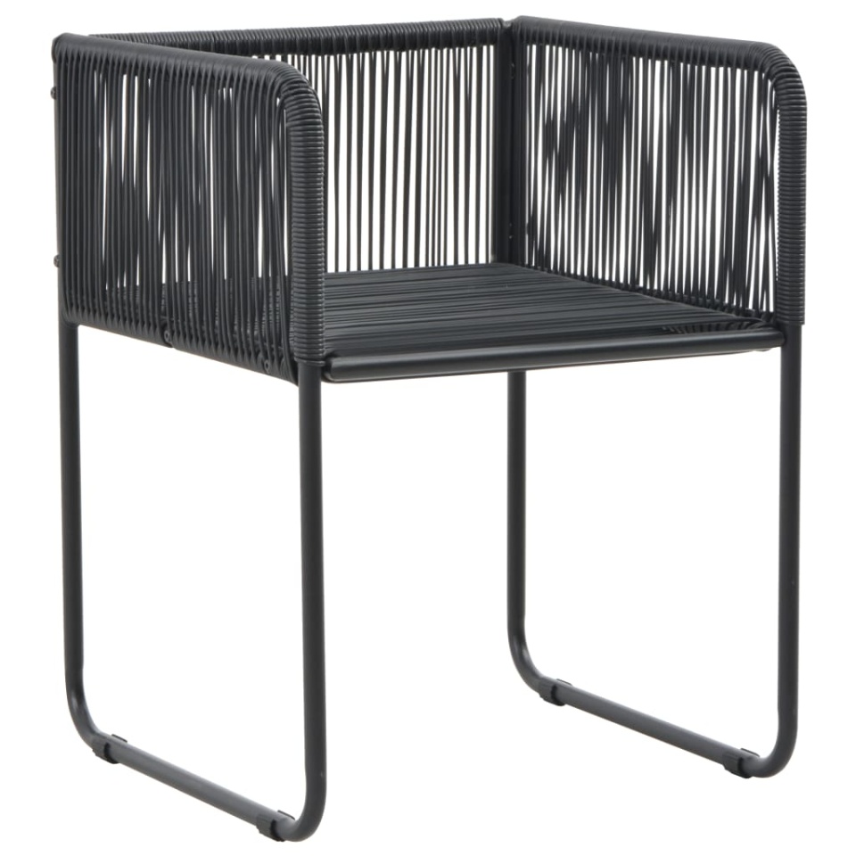 Set mobilier de grădină, 7 piese, negru, ratan PVC - 4 | YEO
