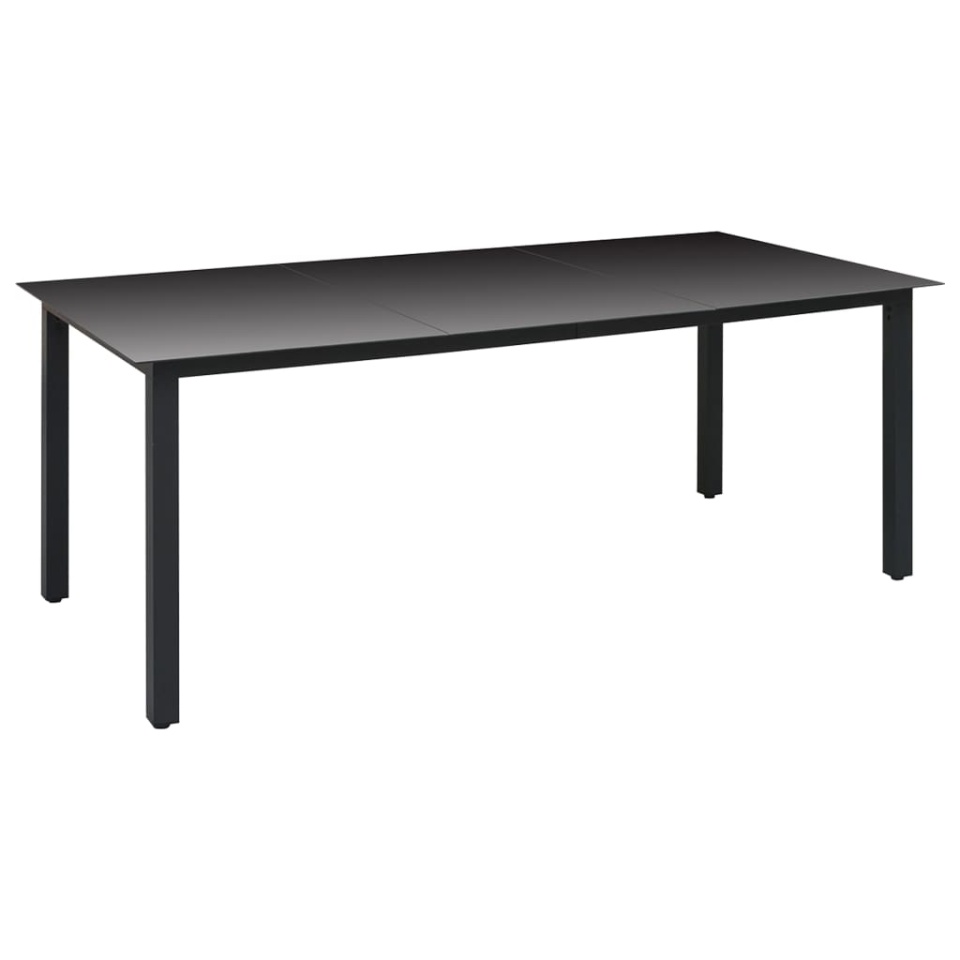 Set mobilier de grădină, 7 piese, negru - 2 | YEO