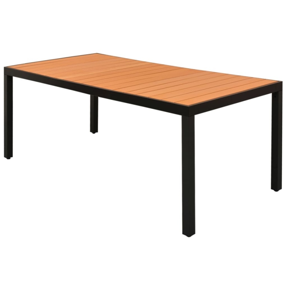 Set mobilier de grădină, 9 piese, negru și maro, ratan PVC - 2 | YEO