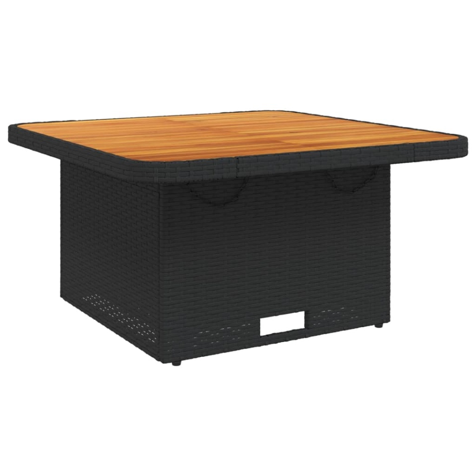Set mobilier de grădină cu perne, 3 piese, negru, poliratan - 3 | YEO