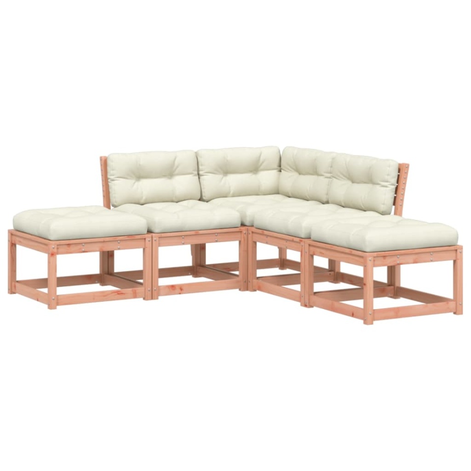 Set mobilier de grădină cu perne, 5 piese, lemn masiv douglas - 1 | YEO