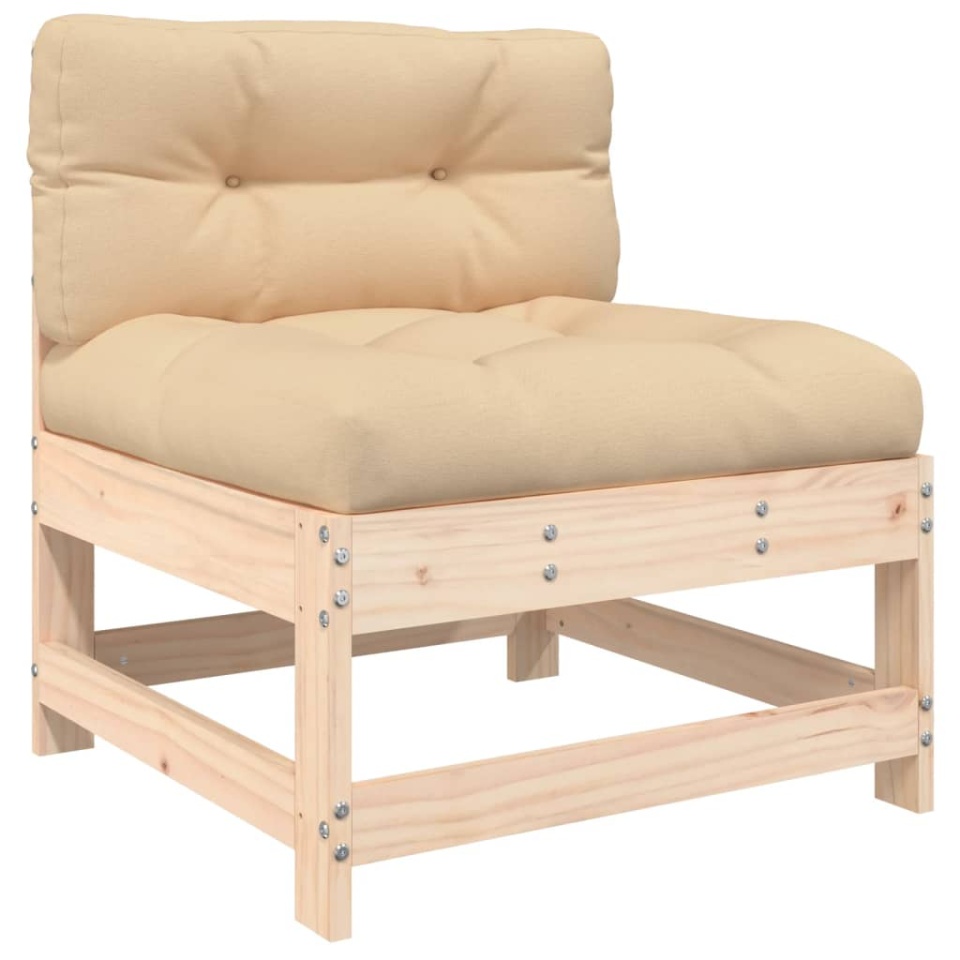 Set mobilier de grădină cu perne, 5 piese, lemn masiv - 3 | YEO