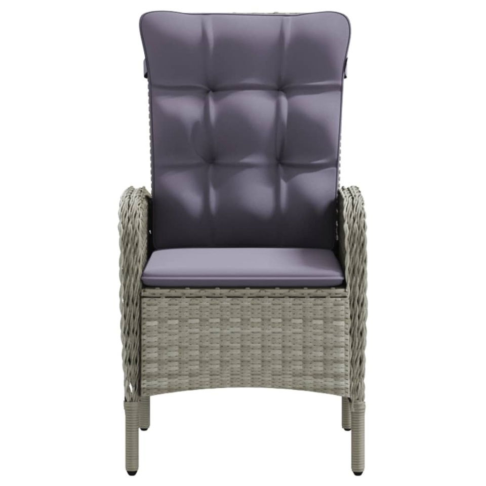 Set mobilier de grădină cu perne, 9 piese, gri și negru - 3 | YEO