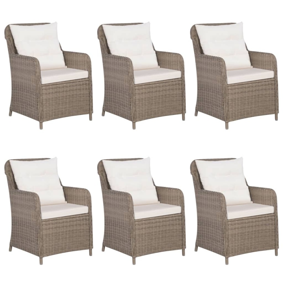 Set mobilier pentru grădină, 7 piese, maro - 2 | YEO