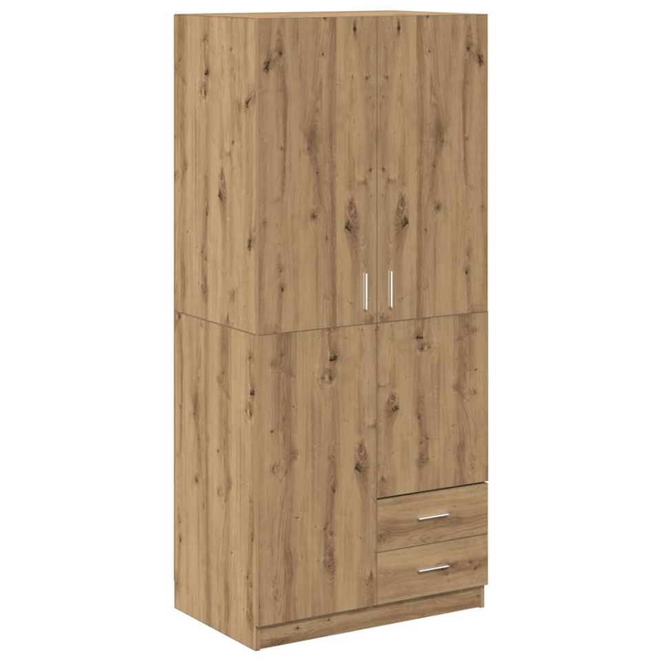 Șifonier, stejar artizanal, 80x52x180 cm, lemn prelucrat - 1 | YEO