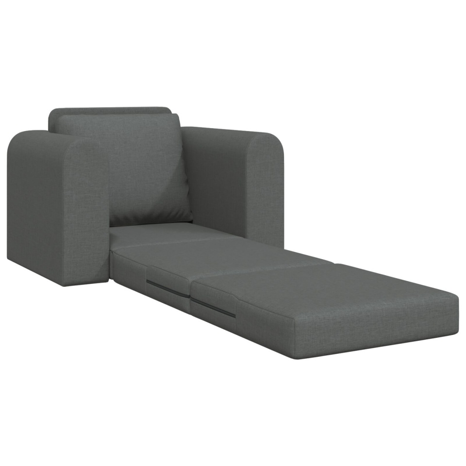 Sofa extensibil 2-în-1 gri închis 98x71x83 cm țesătură - 3 | YEO