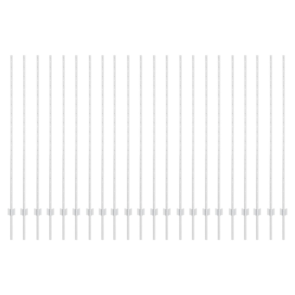 Stâlpi de gard 44 pcs U-Channel Argintie 200 cm Oțel - 1 | YEO