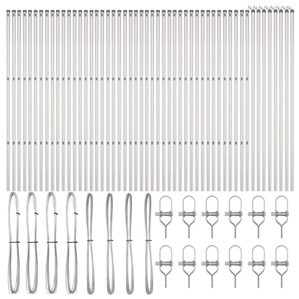 Stâlpi de gard 52 buc Ø32 mm 190 cm Oțel galvanizat - 1 | YEO