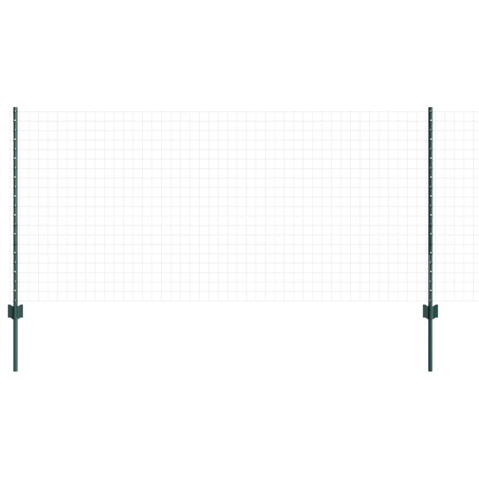 Stâlpi de împrejmuire 44 pcs U-Channel Verzi 140 cm Oțel - 2 | YEO