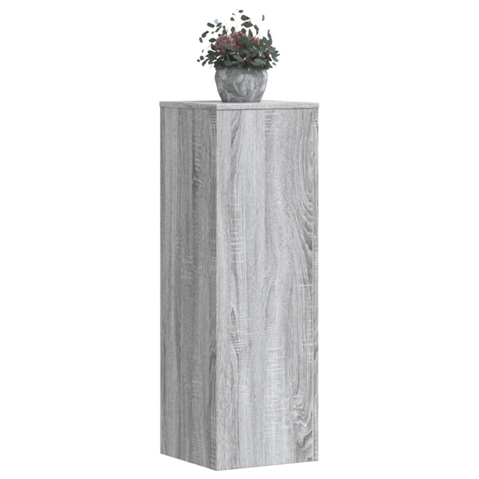 Suporturi plante 2 buc. gri sonoma 33x33x100cm lemn prelucrat