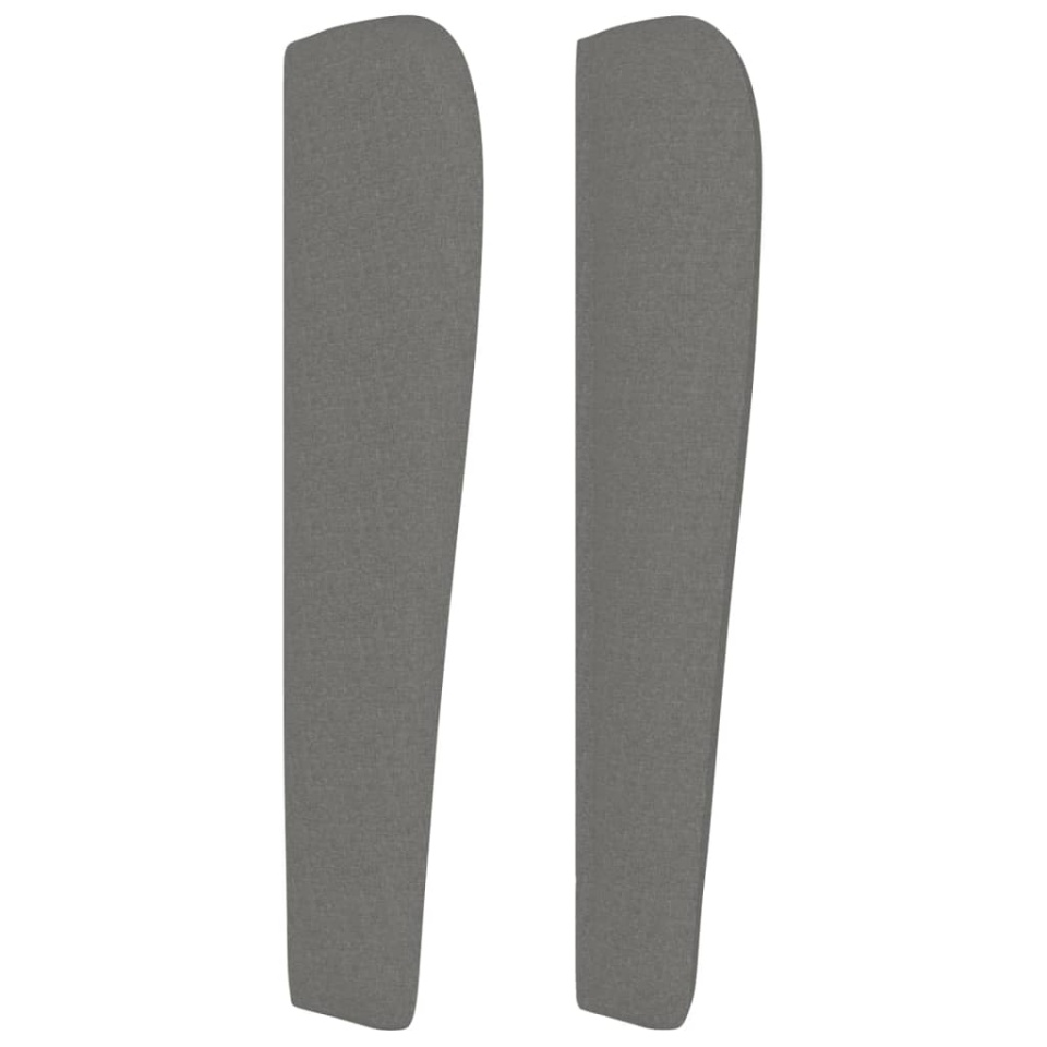 Tăblie de pat cu aripioare gri închis 163x23x118/128 cm textil - 3 | YEO