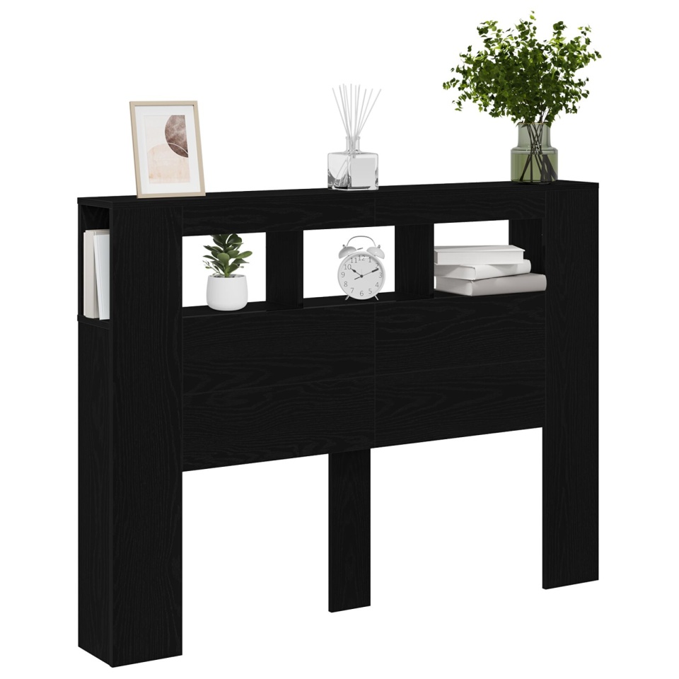 Tăblie LED Negru Stejar 140x18,5x40 cm Lemn stratificat - 1 | YEO