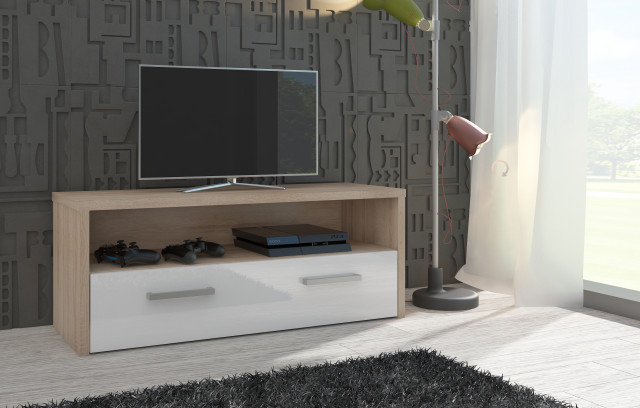 Tirana (Comoda Tv) S.Bright/White High Gloss