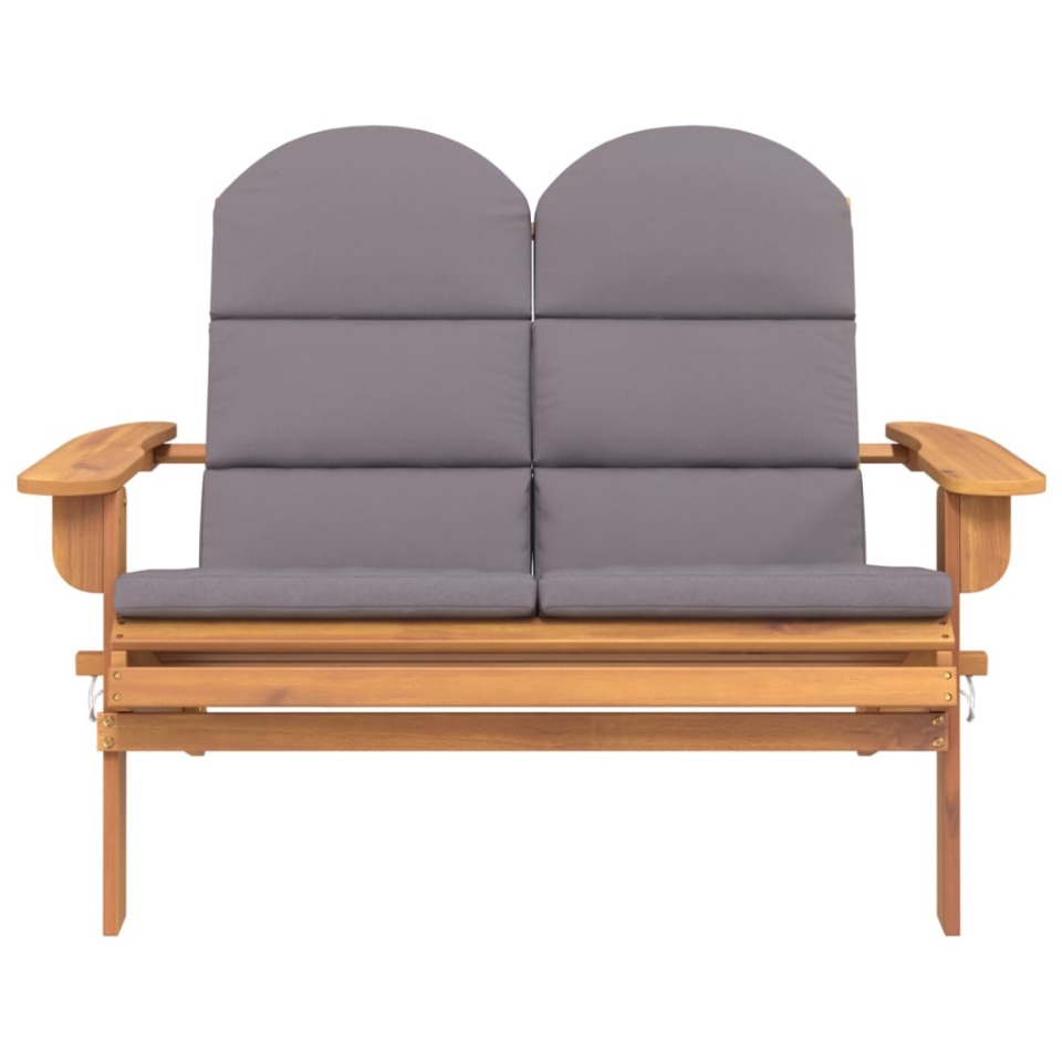 Bancă de grădină Adirondack cu perne 126 cm, lemn masiv acacia - 2 | YEO