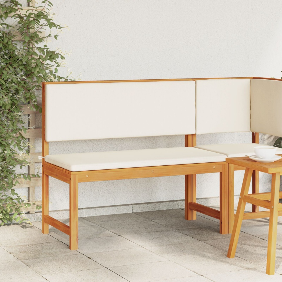 Bancă de grădină cu perne 100x50x91 cm din lemn masiv de acacia - 3 | YEO