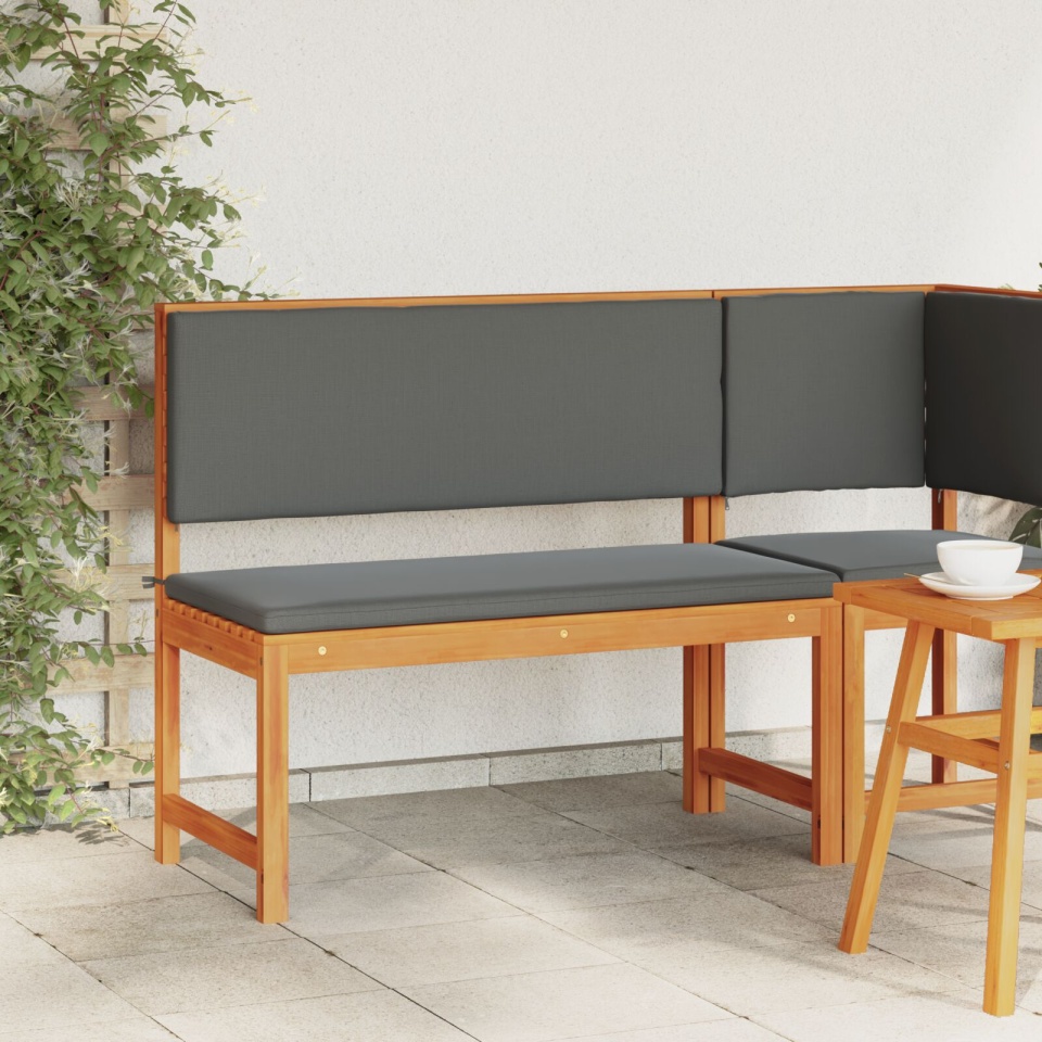 Bancă de grădină cu perne 100x50x91 cm Lemn solid de acacia - 3 | YEO