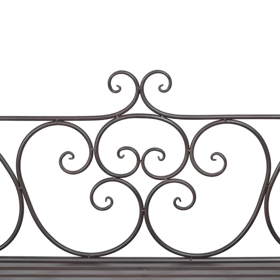 Bancă de grădină, maro învechit, 132 cm, oțel - 3 | YEO