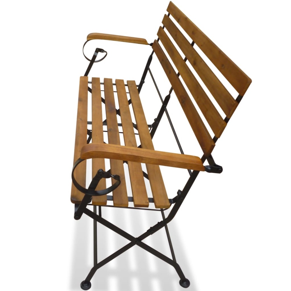 Bancă de grădină pliabilă, 112 cm, lemn masiv de acacia - 2 | YEO