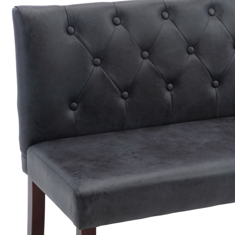 Bancă, gri, 148,5 cm, velur ecologic - 4 | YEO