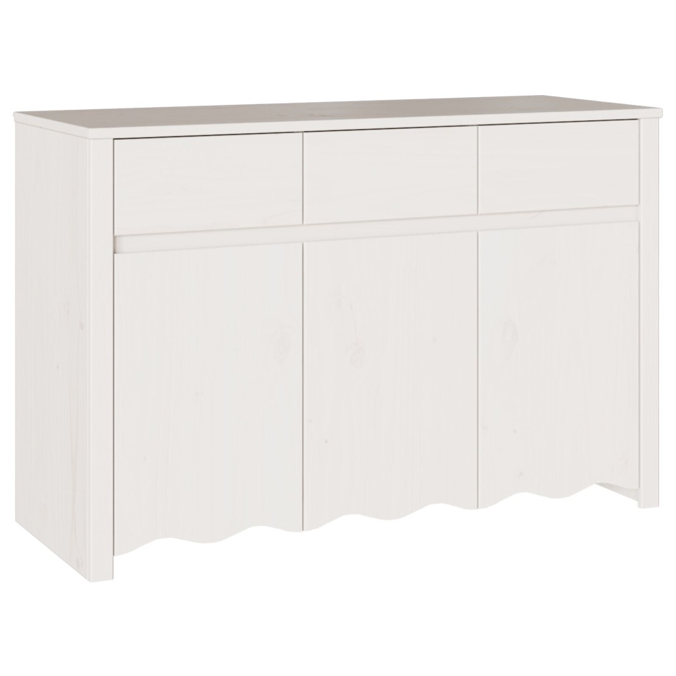 Bufet DRAMMEN Alb 114x43x75,5 cm Lemn Masiv Pin - 1 | YEO