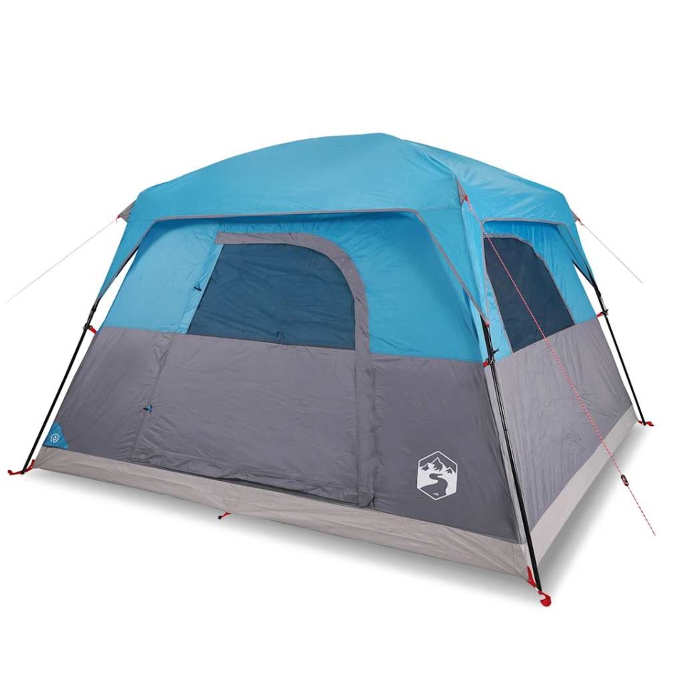 Cabină cort de camping, 4 persoane, albastru, impermeabil - 1 | YEO