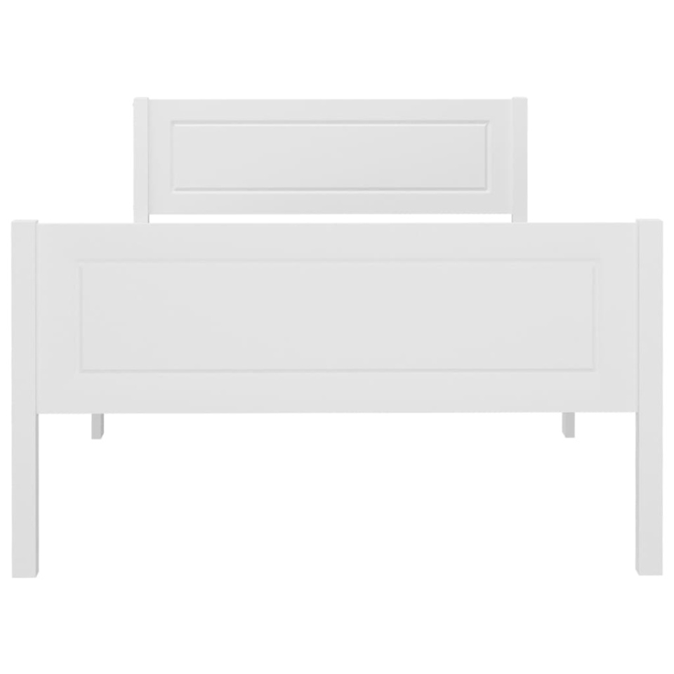 Cadru de pat, alb, 90x200 cm, lemn masiv de pin - 3 | YEO