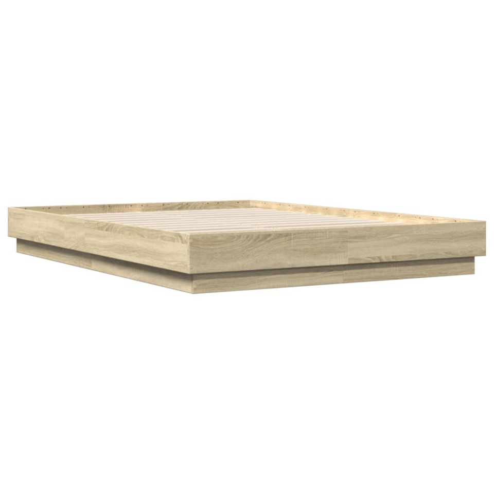 Cadru de pat cu lumini LED, stejar sonoma, 140x200 cm - 2 | YEO
