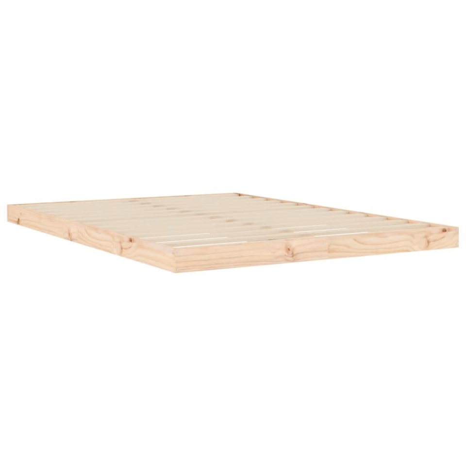 Cadru de pat dublu, 135x190 cm, lemn masiv de pin - 3 | YEO