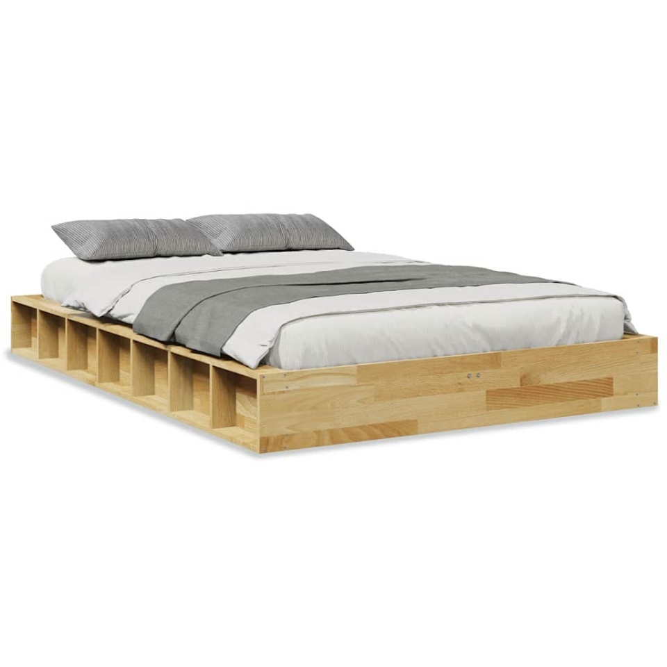 Cadru de pat fără saltea 120x200 cm din lemn masiv de stejar - 1 | YEO