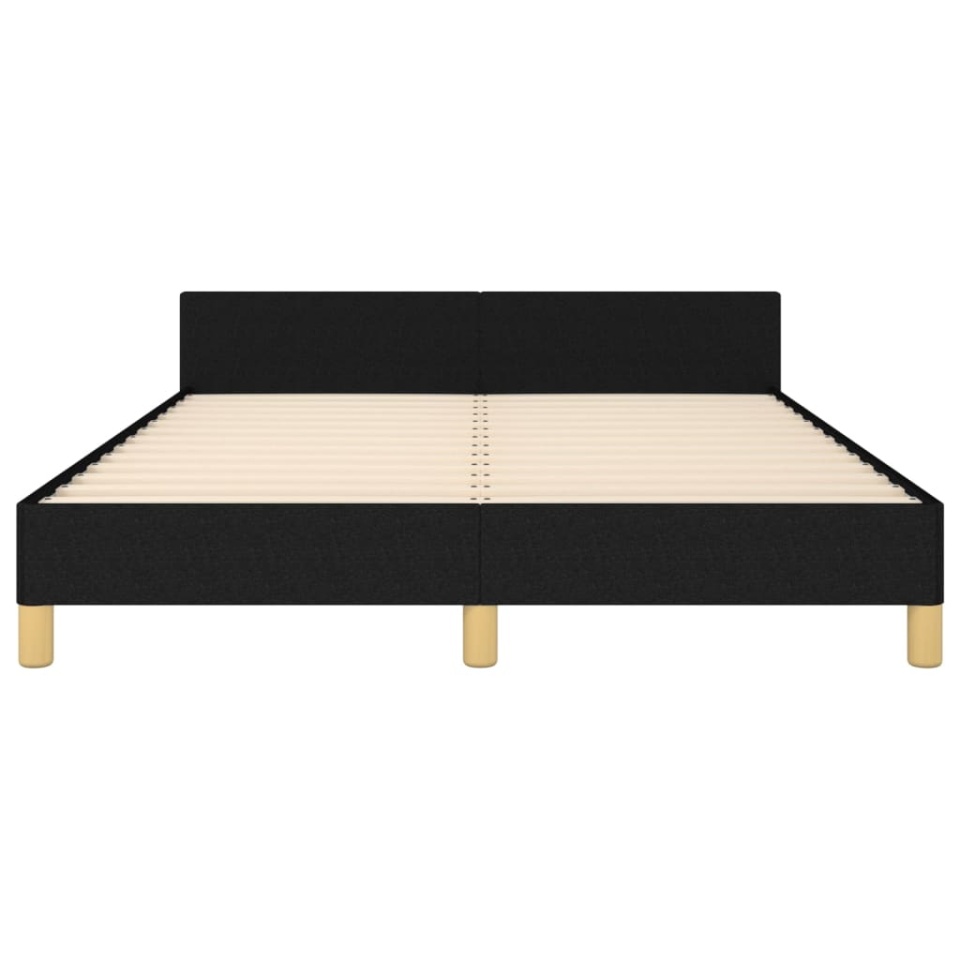 Cadru de pat fără saltea, negru, 140x200 cm, textil - 4 | YEO