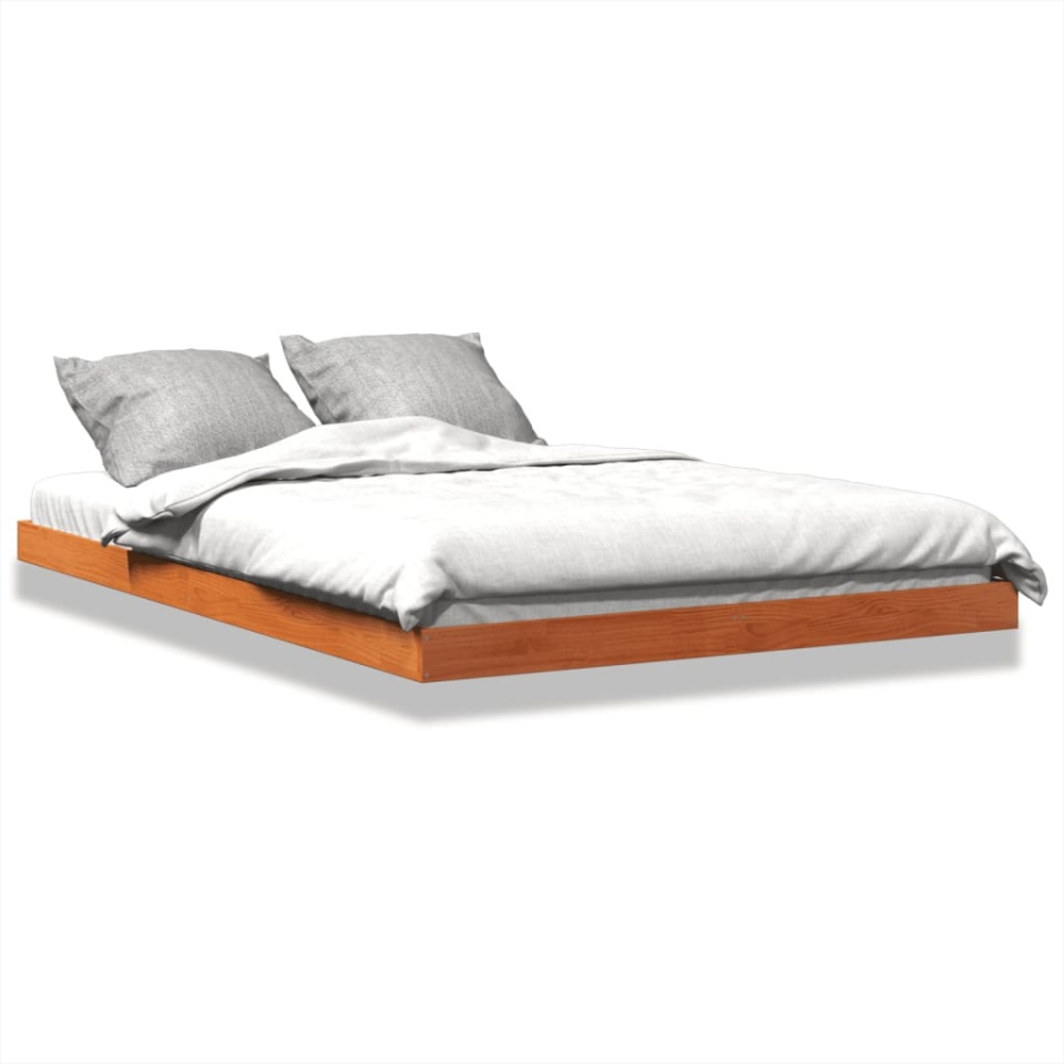 Cadru de pat, maro ceruit, 140x200 cm, lemn masiv de pin - 1 | YEO