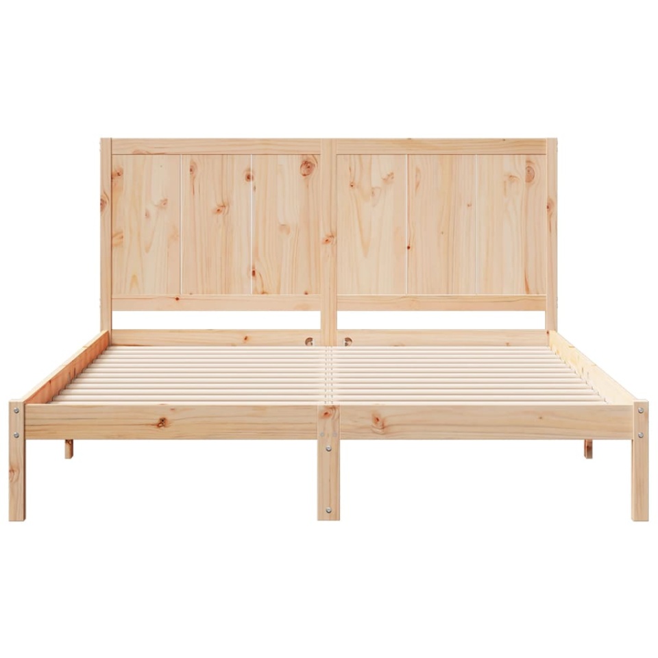 Cadru pat foarte lung fără saltea, 140x210 cm, lemn masiv - 3 | YEO