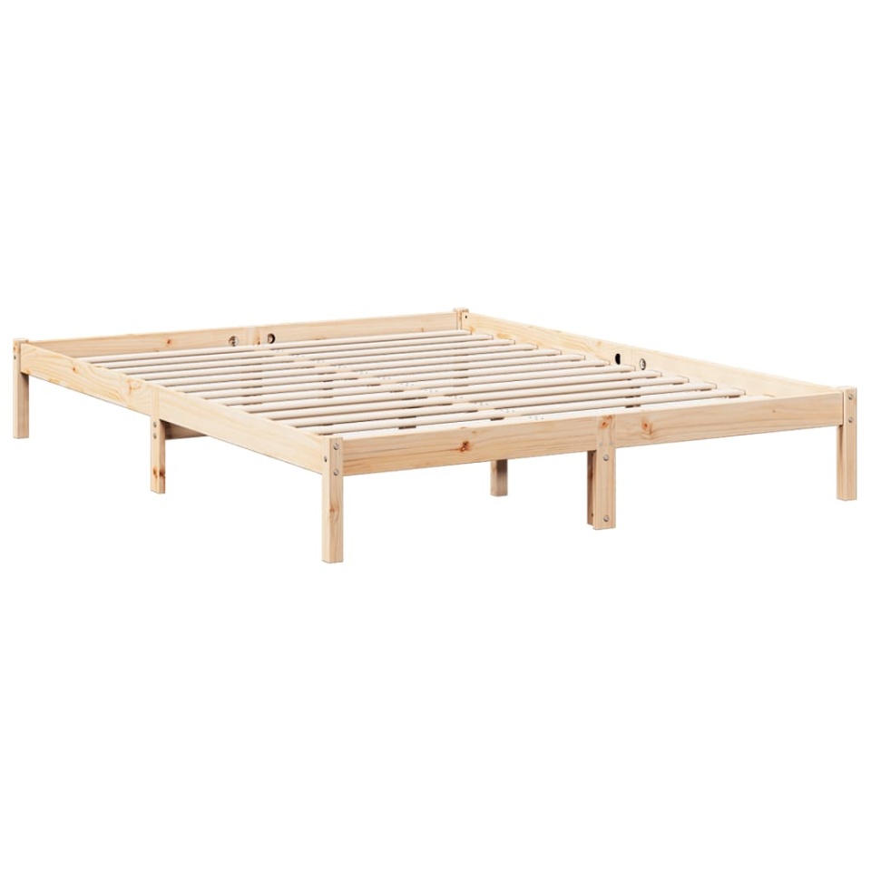 Cadru pat foarte lung fără saltea, 160x220 cm, lemn masiv pin - 2 | YEO