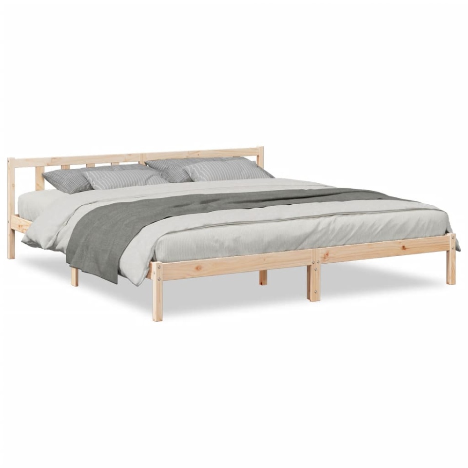 Cadru pat foarte lung fără saltea, 180x210 cm, lemn masiv pin - 1 | YEO