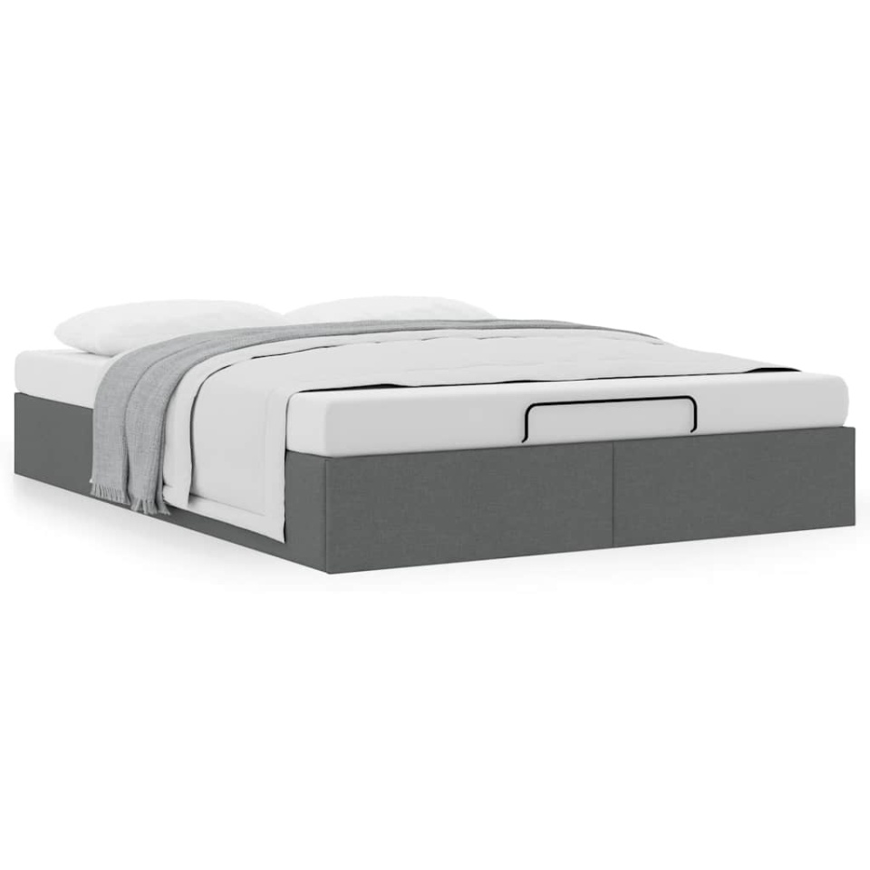 Cadru pat otoman fără saltea Gri închis 140x190 cm țesătură - 1 | YEO