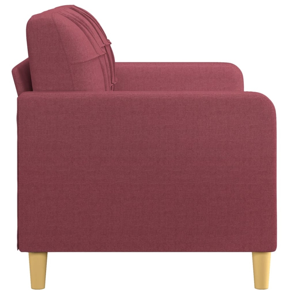 Canapea cu 2 locuri, roșu vin, 140 cm, material textil - 3 | YEO