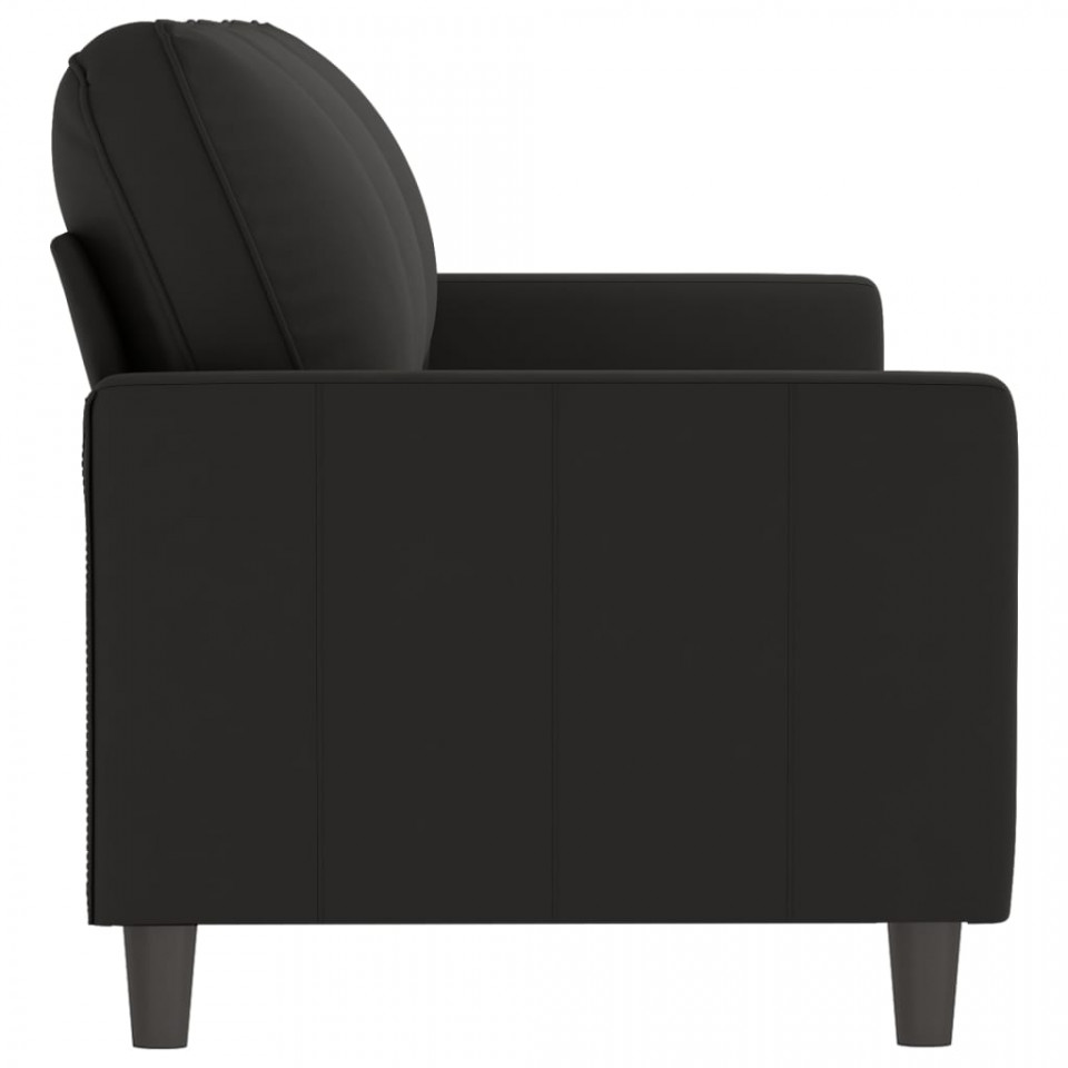 Canapea cu 3 locuri, Negru, 180 cm, catifea - 3 | YEO