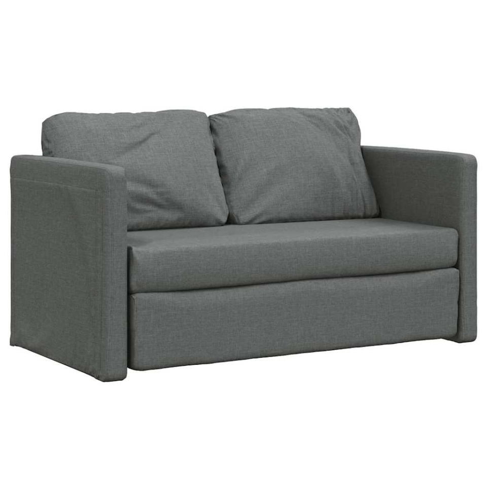 Canapea extensibilă 2 în 1, gri închis, 112x174x55 cm, textil - 3 | YEO