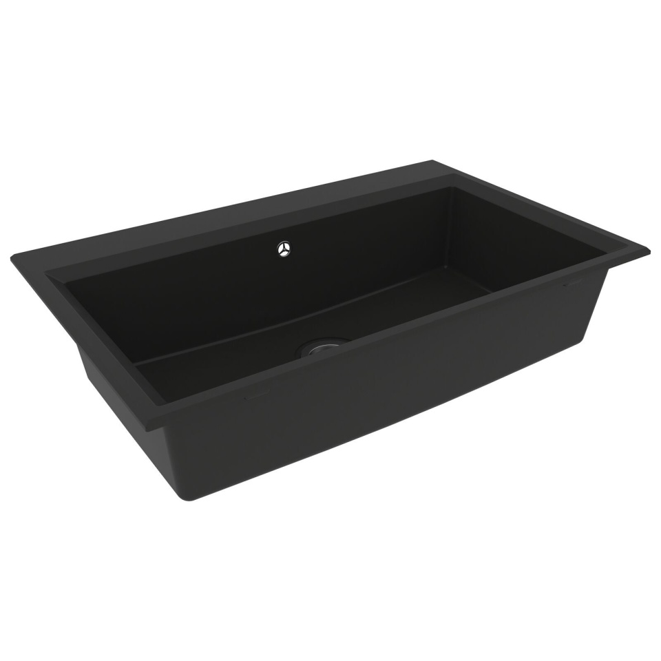 Chiuvetă bucătărie neagră 790x500x193 mm granit - 3 | YEO