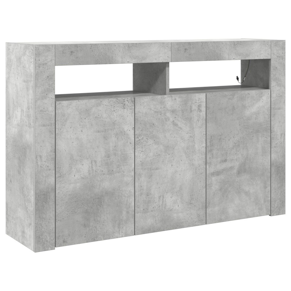 Comodă Gri beton Lemn stratificat 116 x 30 x 75 cm Rectangulară - 1 | YEO