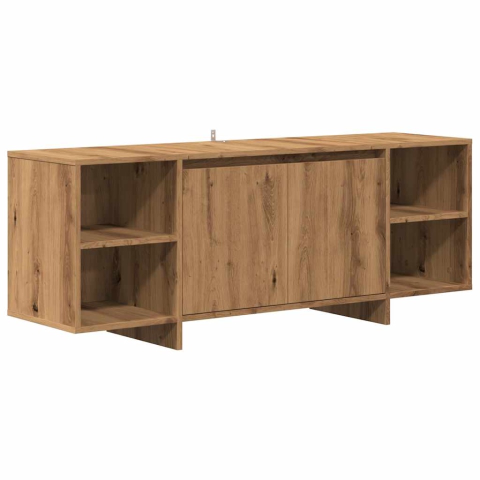 Comodă TV, stejar artizanal, 130x35x50 cm, lemn prelucrat - 1 | YEO