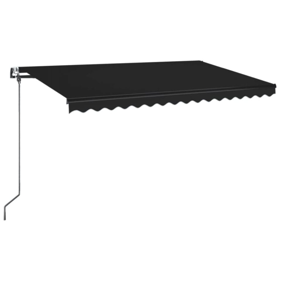 Copertină automată cu LED & senzor vânt, antracit, 450x350 cm - 1 | YEO